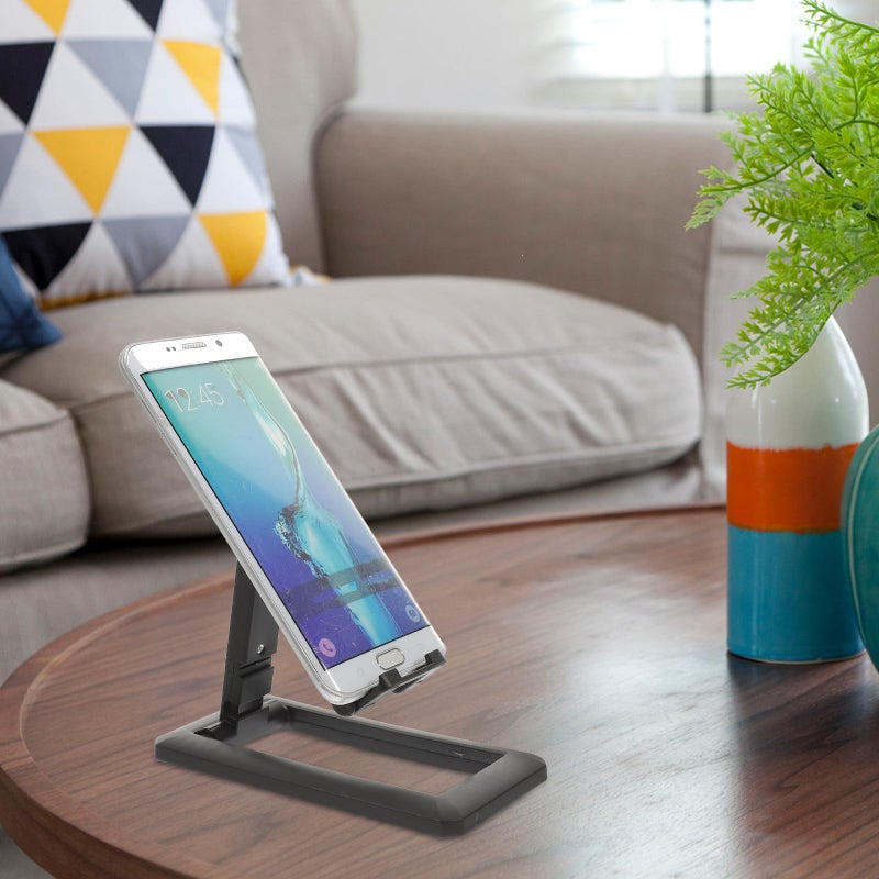 Adjustable Folding Desktop Phone Stand Set 3 Pack Portable Black Mobile Holder for Streaming Travel - Image 4