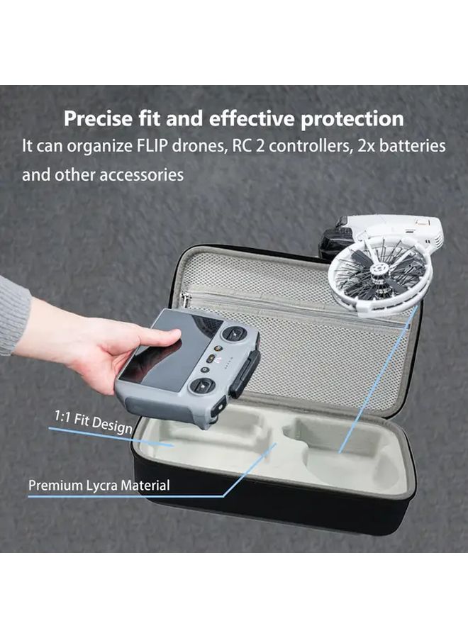 DJI Flip Fly More Combo Remote Controller Case Black Portable Durable Storage Bag - Image 2