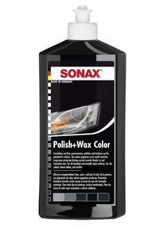 SONAX Polish + Wax Color Black (500 ml) - Smoothens out fine unevennesses, polishes and freshens up the paintwork's colours  - Image 1