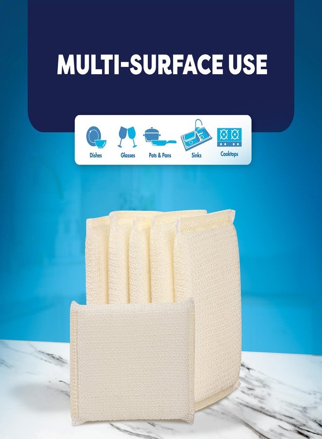 SCRUBIT 6 Scrub Sponges Kitchen by SCRUBIT, Multi-Purpose Scouring Pads, Non-Scratch Cleaning Sponges for Dishes, Pots & Non-Stick Cookware - Long Lasting Dish Scrubbers for Kitchen, Bathroom & More - Image 3