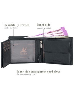 HORNBULL HORNBULL Miller Black RFID Blocking Leather Wallet for Men  - Image 4