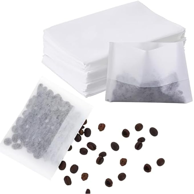 كاست ويف أكياس شاي للاستخدام مرة واحدة، أكياس فلتر فارغة للشاي السائب، 275 × 4 بوصة، أكياس بهارات الطهي، أكياس شاي طبيعية قابلة للتعبئة، للاستخدام في المطبخ، 100 قطعة - Image 1