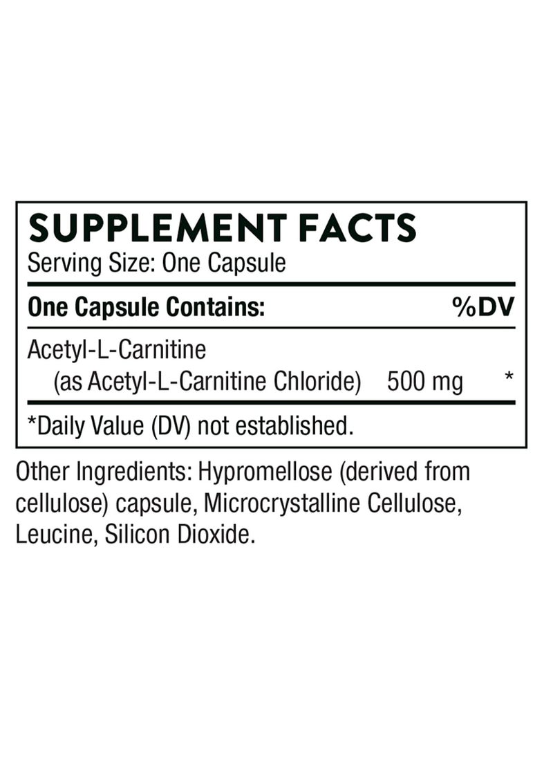 Acetyl-L-Carnitine 500 mg - Dietary Supplement 60 Capsules - pzsku/Z4D417738F5AEEBF0C77EZ/45/_/1673947505/ac914397-01f1-4492-a12f-a01aef728892