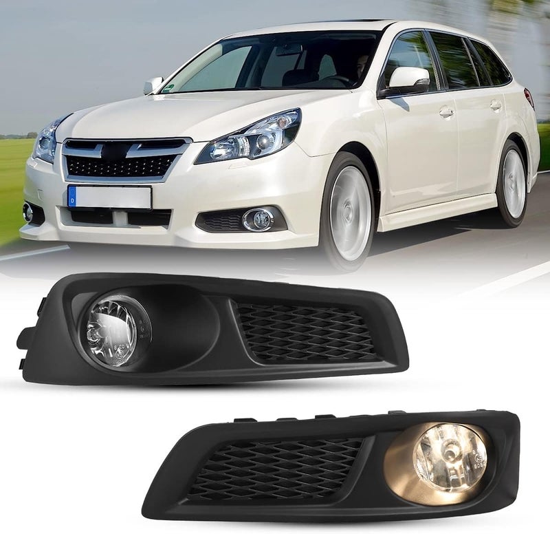 CPW Clear Lens Bumper Driving Fog Lights Pair for 2010-2012 Subaru Legacy with Wiring and Switch Kit - Image 2