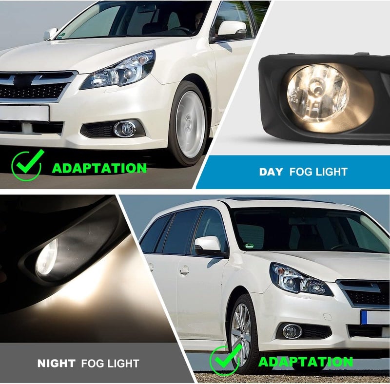 CPW Clear Lens Bumper Driving Fog Lights Pair for 2010-2012 Subaru Legacy with Wiring and Switch Kit - Image 5