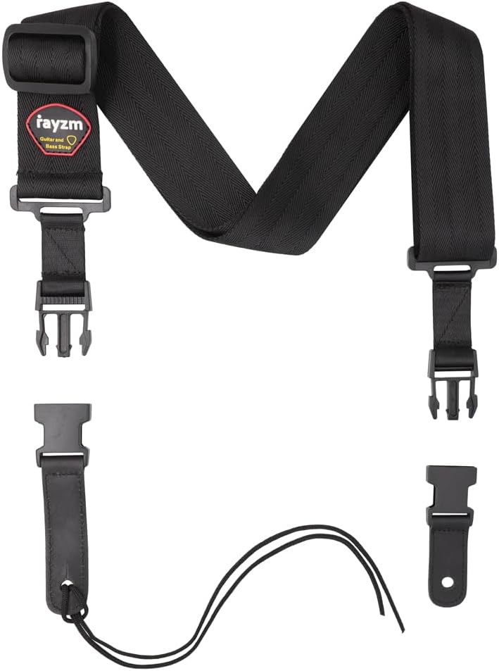 rayzm Ukulele strap, soft non-slip nylon shoulder strap for ukulele or small guitar, adjustable length, metal tip included - Image 2