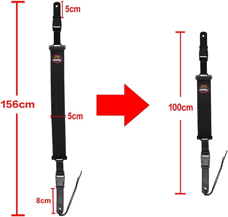 rayzm Ukulele strap, soft non-slip nylon shoulder strap for ukulele or small guitar, adjustable length, metal tip included - Image 5