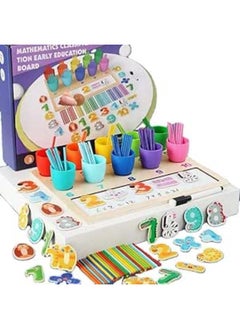 Generic Wooden Matching Number and Color Sorting Board Game 