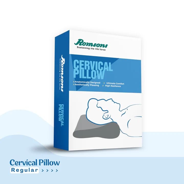 Romsons Orthopedic Cervical Pillow | Relieves Back, Nack and Shoulder Pain | Spine Alignment (Regular) - Image 2