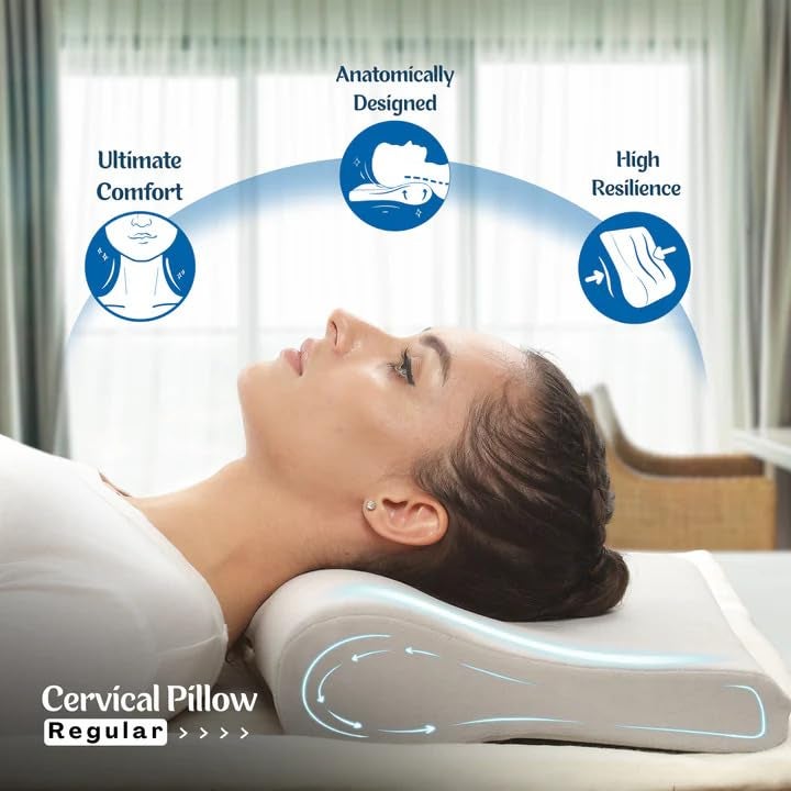 Romsons Orthopedic Cervical Pillow | Relieves Back, Nack and Shoulder Pain | Spine Alignment (Regular) - Image 5