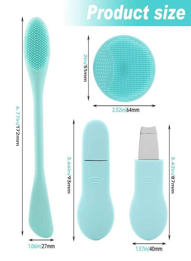 WeiLingBo Blackhead Remover Tool Set,Silicone Blackhead Scraper,Face Scraper and Pore Cleaning Brush,Skin Scrubber Face Spatula for Deep Cleansing,Face Exfoliator Scrubber for Women Men - Image 2