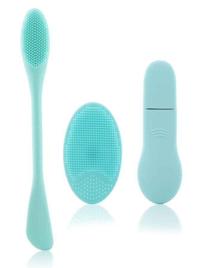 WeiLingBo Blackhead Remover Tool Set,Silicone Blackhead Scraper,Face Scraper and Pore Cleaning Brush,Skin Scrubber Face Spatula for Deep Cleansing,Face Exfoliator Scrubber for Women Men - Image 1