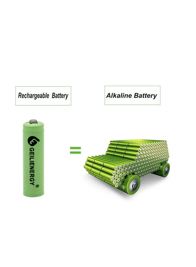 GEILIENERGY GEILIENERGY 12 Pack NiMH AA 600mAh 1.2V Solar Light AA Ni-mh Rechargeable Batteries for Solar Lights, Garden Lights, Remotes, Mice  - Image 5