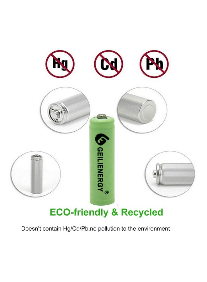 GEILIENERGY GEILIENERGY 12 Pack NiMH AA 600mAh 1.2V Solar Light AA Ni-mh Rechargeable Batteries for Solar Lights, Garden Lights, Remotes, Mice  - Image 3