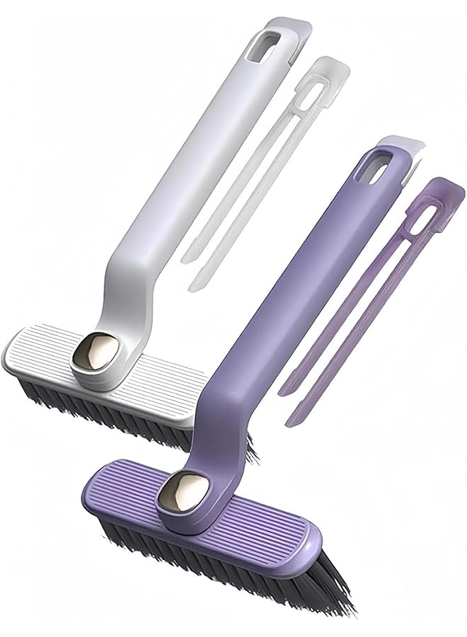 promass 2 PCS Multi-Function Rotating Crevice Cleaning Brush, Gap Cleaning Brush 2-In-1, 360 Degree Rotating Crevice Cleaning Brush Household, Hard Bristle Crevice Gap Brush Tool for Door Window - Image 1