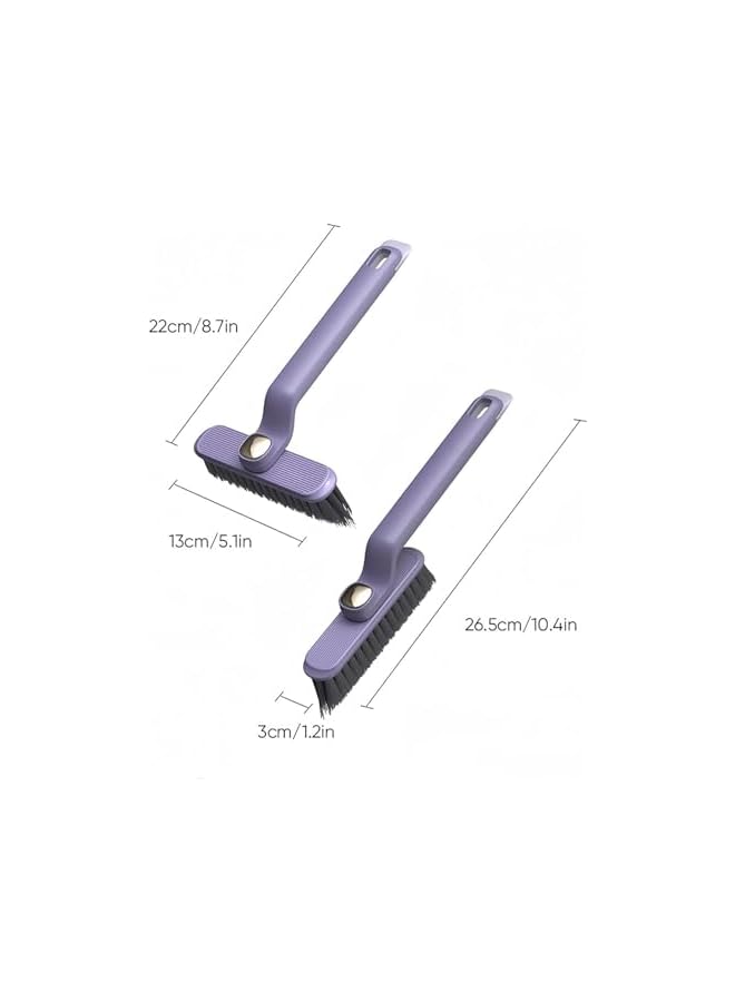promass 2 PCS Multi-Function Rotating Crevice Cleaning Brush, Gap Cleaning Brush 2-In-1, 360 Degree Rotating Crevice Cleaning Brush Household, Hard Bristle Crevice Gap Brush Tool for Door Window - Image 2