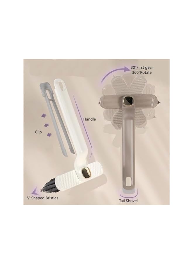 promass 2 PCS Multi-Function Rotating Crevice Cleaning Brush, Gap Cleaning Brush 2-In-1, 360 Degree Rotating Crevice Cleaning Brush Household, Hard Bristle Crevice Gap Brush Tool for Door Window - Image 3