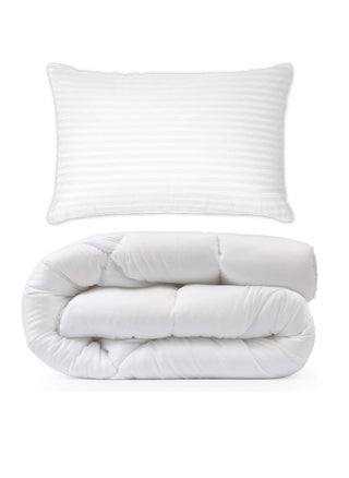 Duvet Insert Solid White Cotton Single Size 160X220Cm With 1 Piece Pillow - pzsku/Z4D41A8E41085EAB992FBZ/45/_/1709387685/5eba763f-02ed-49c3-aaea-b5114ea8e3b4