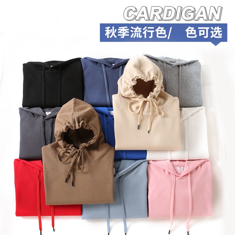 320G Loose-Fitting Drop-Shoulder Double-Layer Hooded Pullover Sweatshirt With Pockets For Adults, Children, And Parent-Child Matching - Image 5