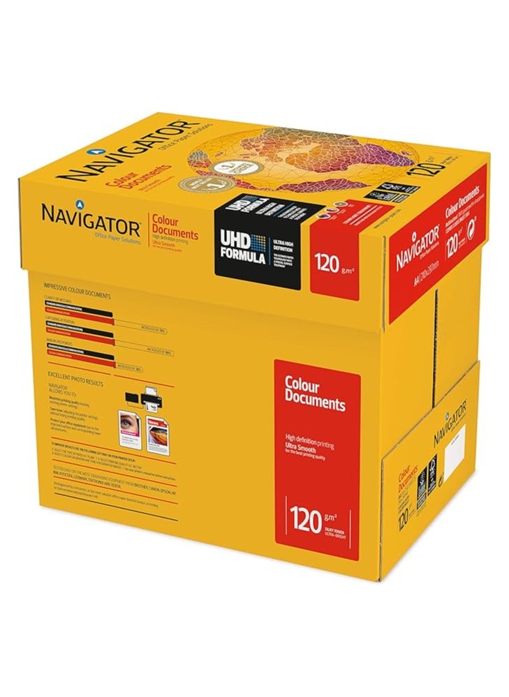 Navigator - Navigator A4 Colour Document Pack of 8 half Reams White, 120g - Image 1