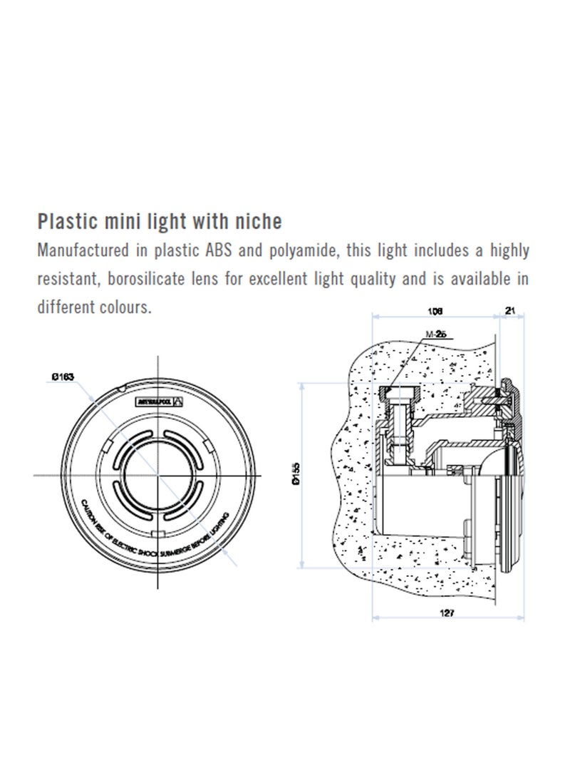 ASTRALPOOL UNDERWATER POOL LIGHT 50W, 12V - Image 2
