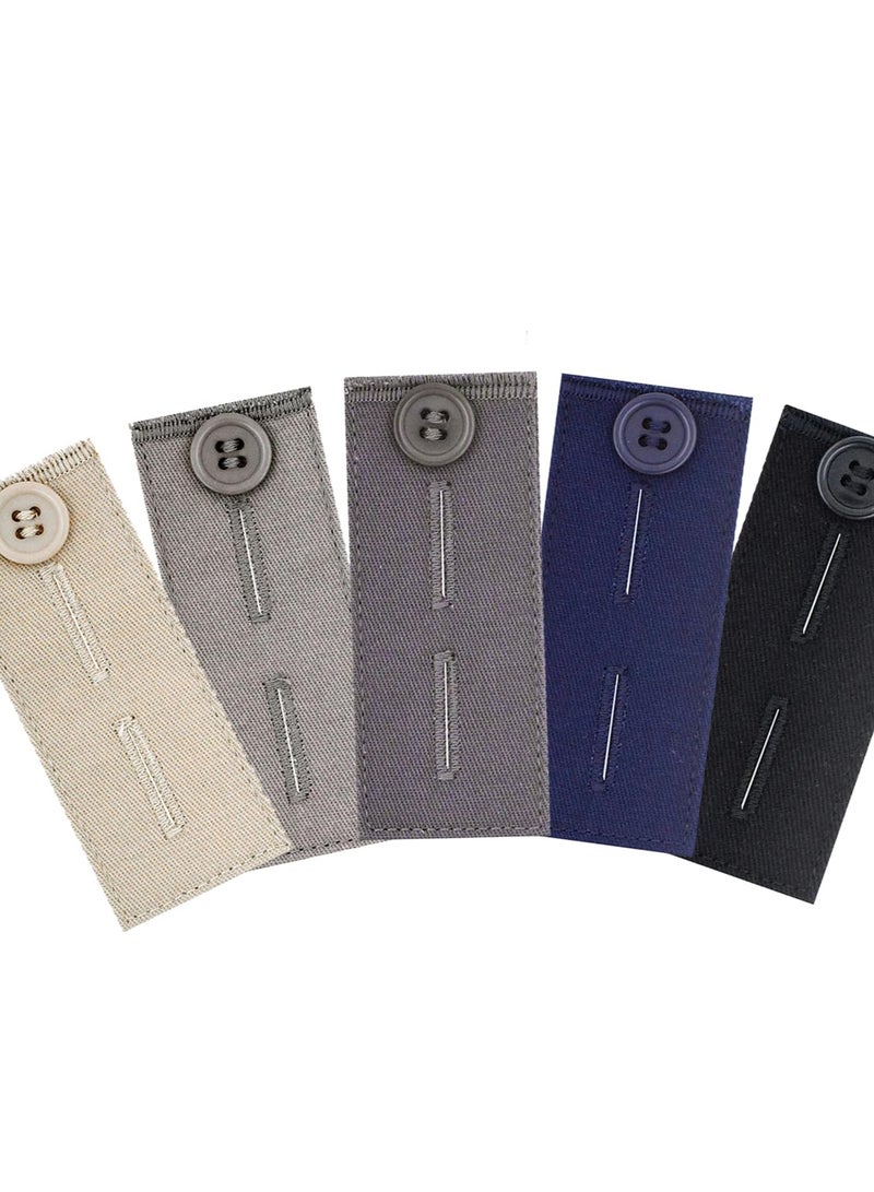 Mordely Crafts Button Extender for Pants - Waistband Extenders for Men Jeans Dress Pants Khakis Women Pregnancy Khaki 3/5 Inch Button - Image 2