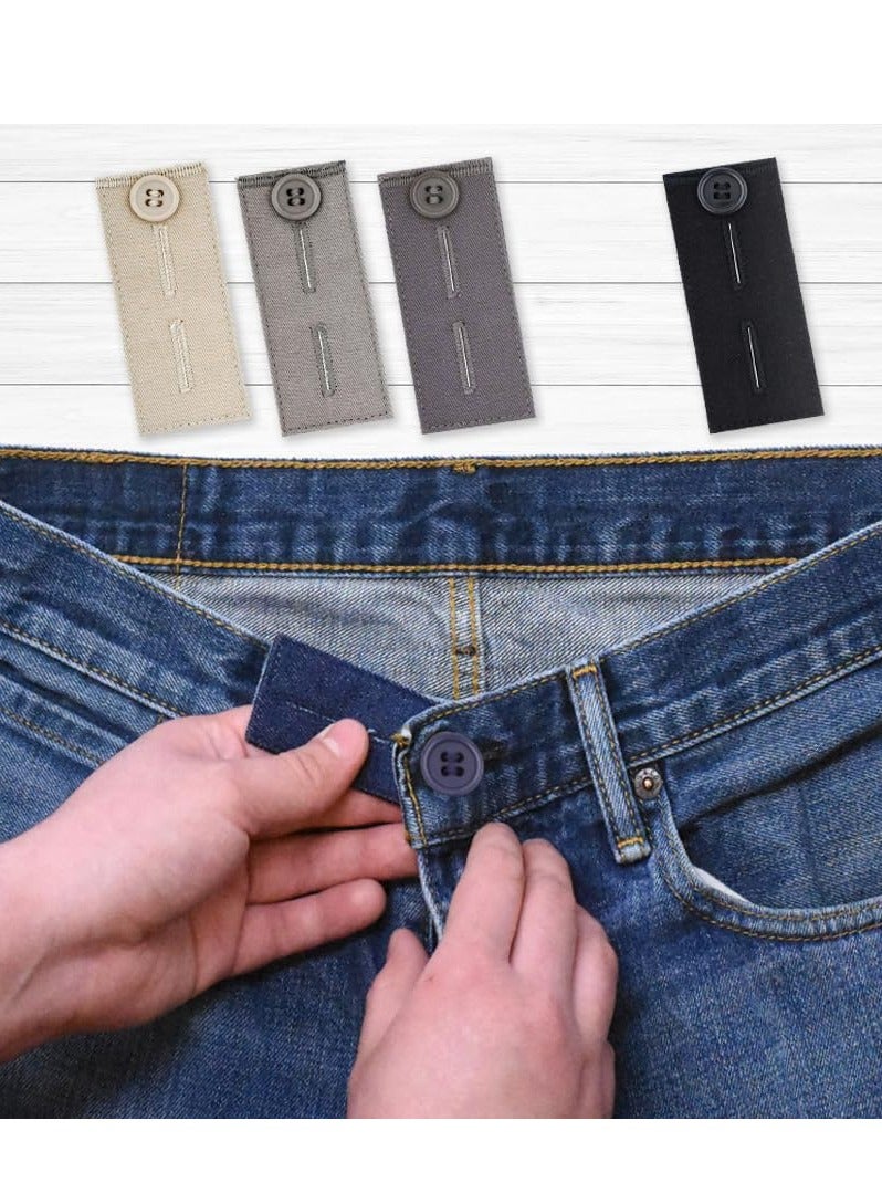 Mordely Crafts Button Extender for Pants - Waistband Extenders for Men Jeans Dress Pants Khakis Women Pregnancy Khaki 3/5 Inch Button - Image 4