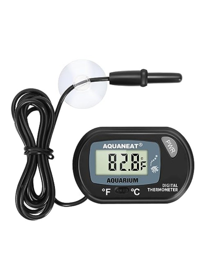 AQUANEAT 1 Pack Aquarium Thermometer, Reptile Thermometer, Fish Tank Thermometer, Digital Thermometer, Terrarium Water Temperature Test, with Large LCD Display - Image 1