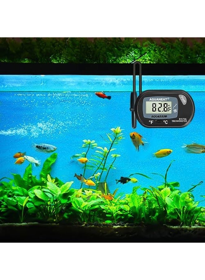 AQUANEAT 1 Pack Aquarium Thermometer, Reptile Thermometer, Fish Tank Thermometer, Digital Thermometer, Terrarium Water Temperature Test, with Large LCD Display - Image 5