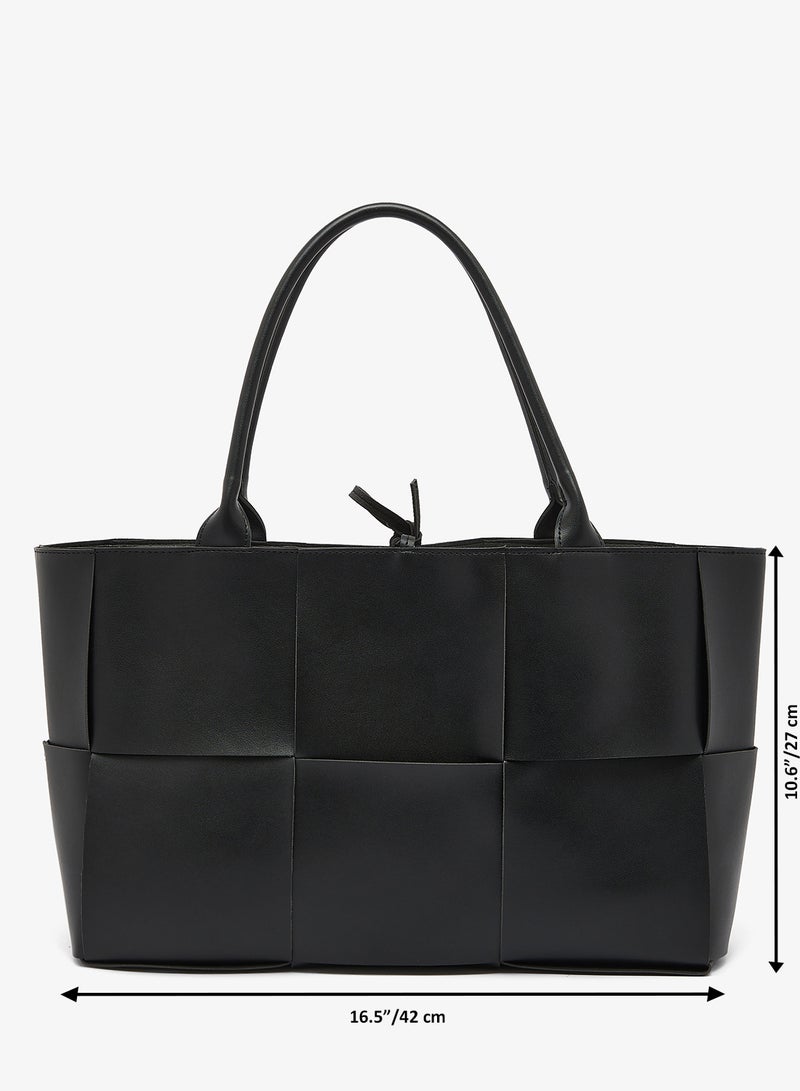 GLAMOROUS Oversized Woven Tote - Image 5