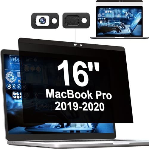 Mamol Privacy Screen MacBook Pro 16 Inch 2019 (A2141), Magnetic Removable Anti Glare Blue Light Filter Privacy Screen Protector with Webcam Cover for 16'' Apple Mac Laptop - Image 1