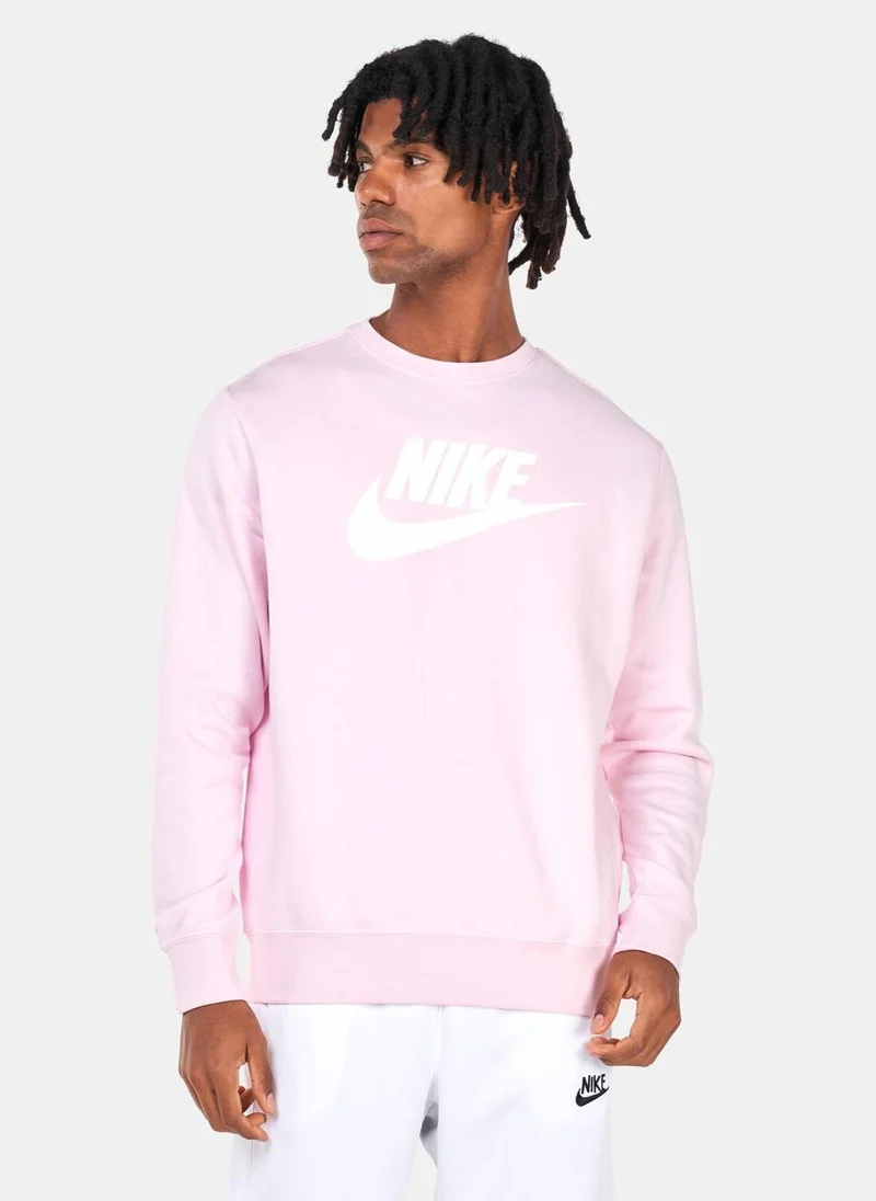 Nike Men's Sportswear Club Fleece Graphic Crew Sweatshirt