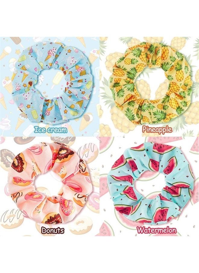 WILLBOND 16 Pieces Cute Hair Scrunchies Kawaii Colorful Hair Scrunchies Cute Unicorn Rainbow Mermaid Dog Printing Hair Scrunchy Ponytail Holder Hair Ties Accessories for Women and Girls (Classic Style)  - Image 5