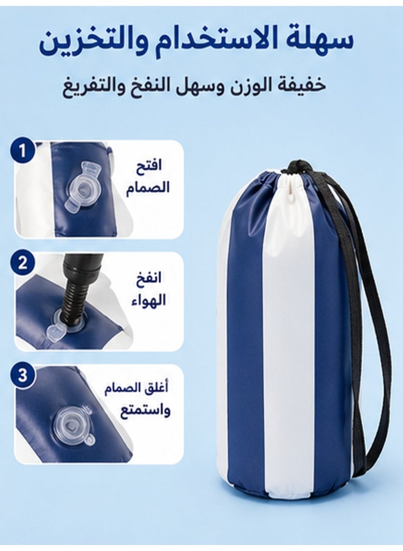 حزمة من 2 مقعد مائي متعدد الاستخدامات يطفو على سطح الماء مع مضخة هواء، كرسي راحة مائي متعدد الأغراض للكبار والأطفال، سرير طفو محمول للشواطئ والبحيرات وحمامات السباحة والمناسبات الصيفية - Image 5