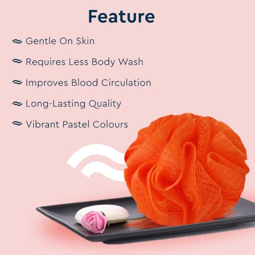 GUBB Lux Sponge Loofah Set Of 4 - Indulge In Ultimate Shower Bliss! Soft, Fluffy, & Enriched With Multiple Layers Of Fibrous Matrix For A Truly Invigorating Bath Experience - Image 5