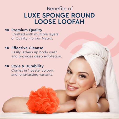 GUBB Lux Sponge Loofah Set Of 4 - Indulge In Ultimate Shower Bliss! Soft, Fluffy, & Enriched With Multiple Layers Of Fibrous Matrix For A Truly Invigorating Bath Experience - Image 3