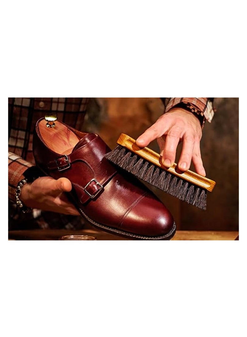 SYOSI Shoe Polish Kit, Leather Shoe Shine Kit, Soft Bristle Brush for Shoe Care and Cleaning, Complete Leather Care Set - Image 3