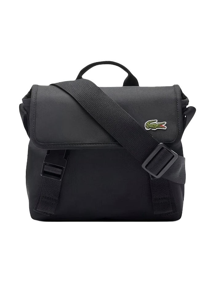 LACOSTE Unisex Messenger Bag - Adjustable Shoulder Strap, Black - Image 5