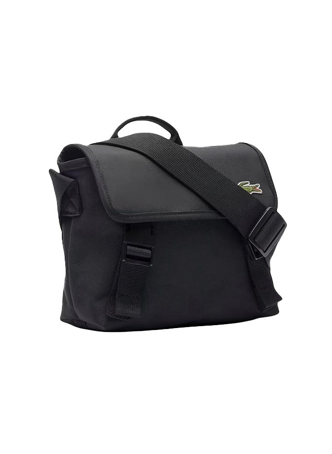 LACOSTE Unisex Messenger Bag - Adjustable Shoulder Strap, Black - Image 4