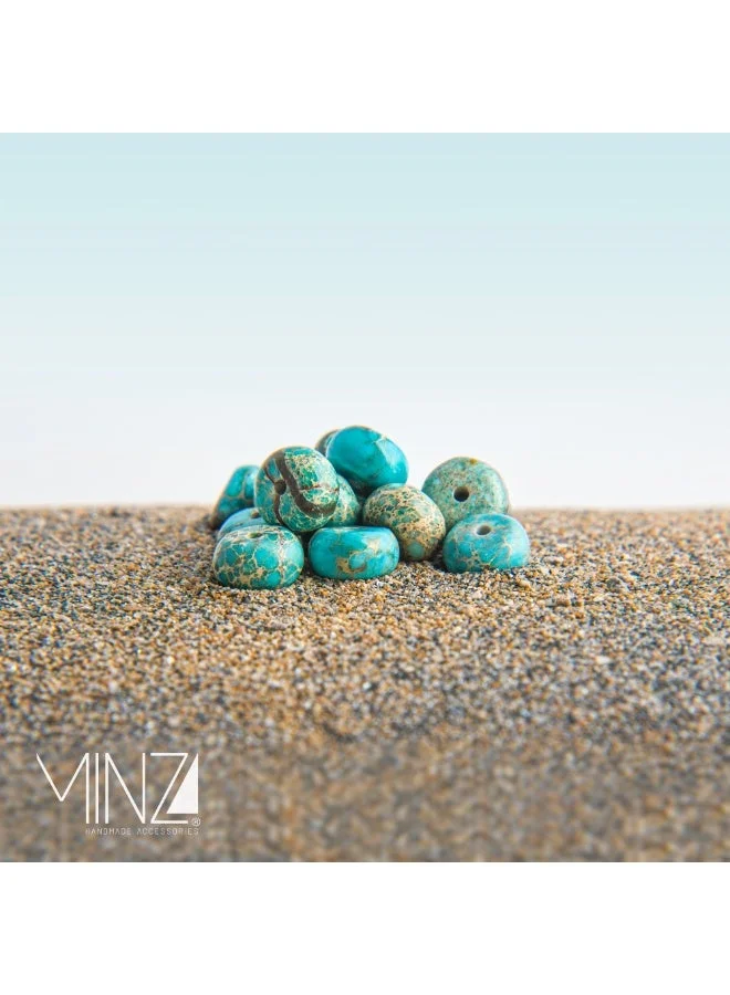 Minza  Minza ” Navajo ” Pure 925 Sterling Silver, Turquoise jasper stone, Handmade Bracelet for Men, Beaded Bracelet, 0.900 grams of Silver, Jewelry for Casual & Special Occasion for Men | Best Price UAE