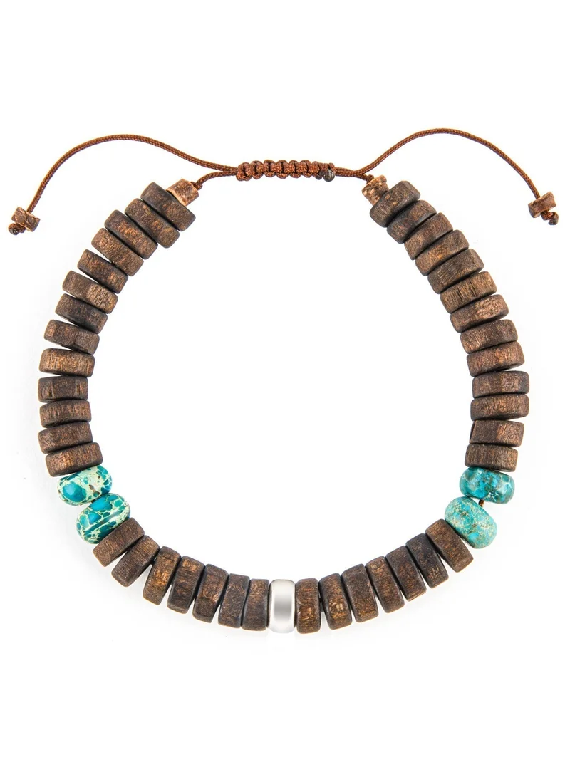 Minza  Minza ” Navajo ” Pure 925 Sterling Silver, Turquoise jasper stone, Handmade Bracelet for Men, Beaded Bracelet, 0.900 grams of Silver, Jewelry for Casual & Special Occasion for Men | Best Price UAE