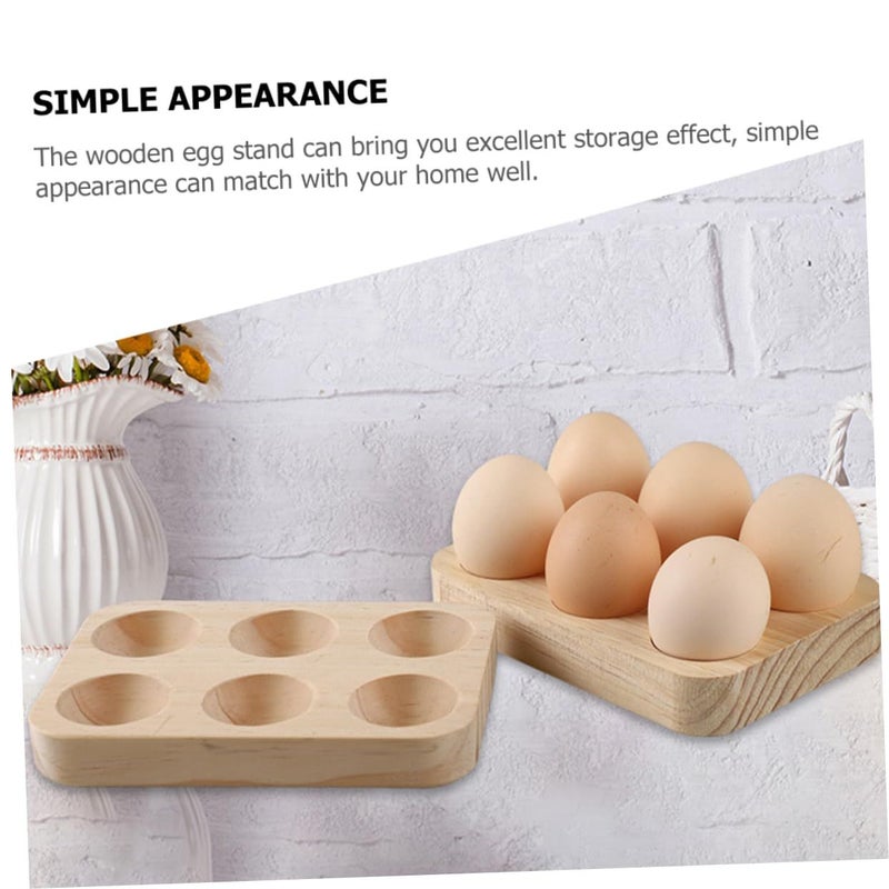 Wooden Egg Storage Tray Holder Kitchen Organizer For 12 Eggs - Image 4