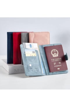 Showday Showday Passport Wallets Travel Holder Set, Honeymoon travel Luggage Tags,Slim Passport Case Covers for Wedding Bridal Shower Gift Mr and Mrs Luggage Tags Couples Passport Holder Set (Gray)  - Image 3