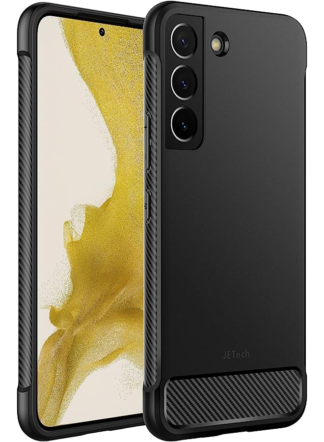 Jetech Slim Fit Case For Samsung Galaxy S22 5G 6.1-Inch, Thin Phone Cover With Shock-Absorption And Carbon Fiber Design (Black) - Image 1