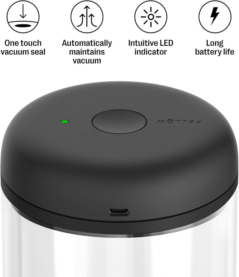 FELLOW Electric Atmos Lid - Automatically Sealing Lid - Compatible With All Atmos Vacuum Coffee Canisters - Image 4