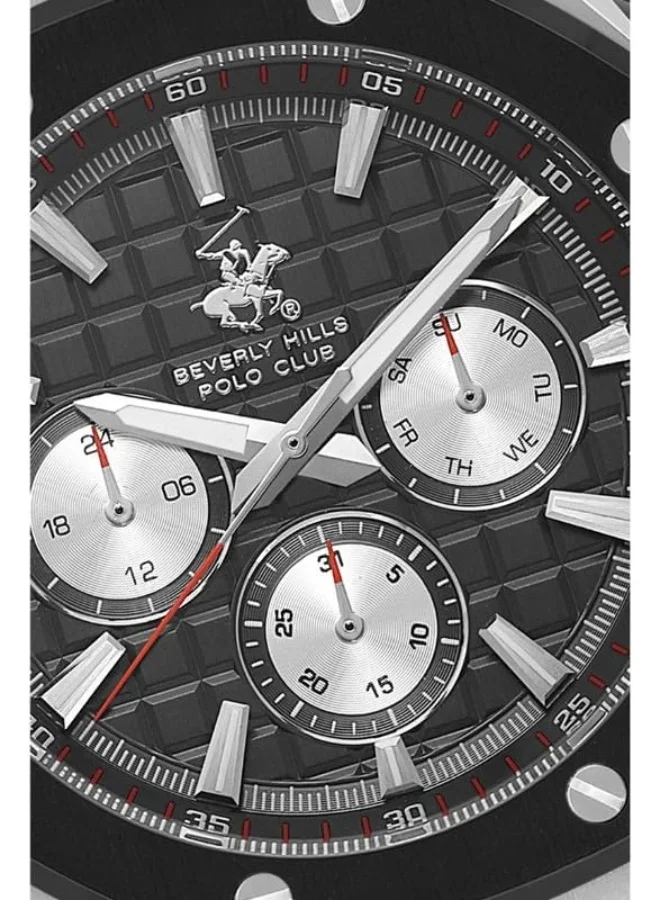 بيفرلي هيلز بولو كلوب BP3624X.358 Men Multi Function Display Watch & Silicone Strap Red