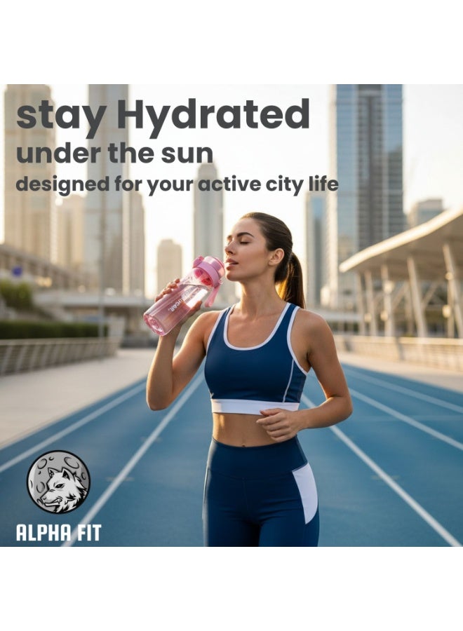 ألفا فت زجاجة ماء Alpha Fit سعة 650 مل (22 أونصة) مع 7 كبسولات عطرية – مادة Tritan خالية من BPA، مانعة للتسرب مع حزام، متوافقة مع كبسولات Air Up للأطفال والمراهقين - Image 2