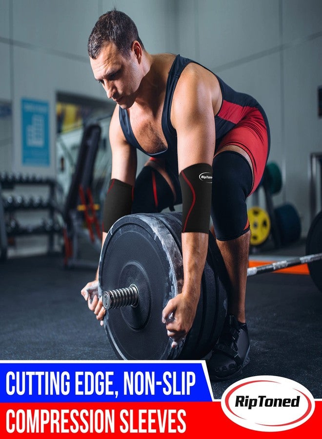 Rip Toned Elbow Sleeve Weightlifting - Elbow Wraps Compression Support & Pain Relief - Arm Sleeve for Men & Women- Durable Gym Elbow Brace for Strong Weight Training & Recovery - SEE SIZING GUIDE - Image 4