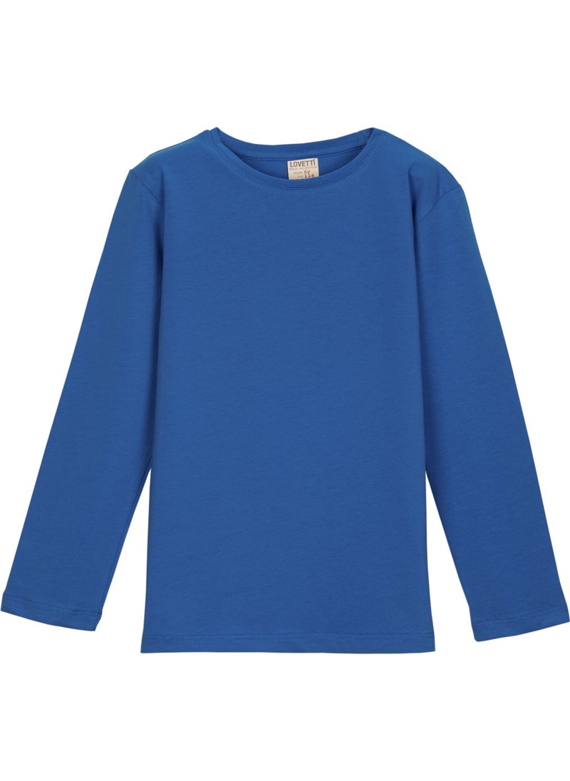 Lovetti - Saks Basic Unisex Kids Seasonal Crew Neck Long Sleeve T-Shirt - Image 1