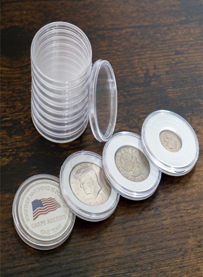 HillSpring 60 Pieces 40.6mm Coin Capsule Set, Includes 8 Sizes Adjustable Foam Gaskets and Storage Organizer Box, Coin Holders, Coin Collection Supplies - Image 5
